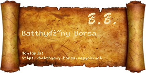 Batthyány Borsa névjegykártya